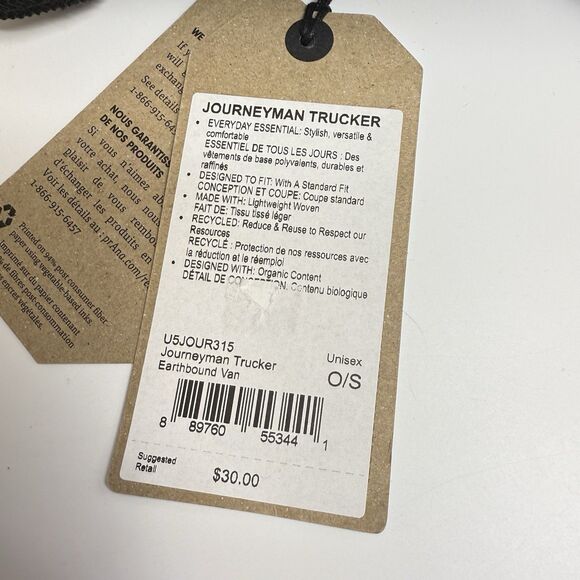 Prana Earthbound Van Journeyman Trucker Cap Hat Unisex New - Picture 5 of 5